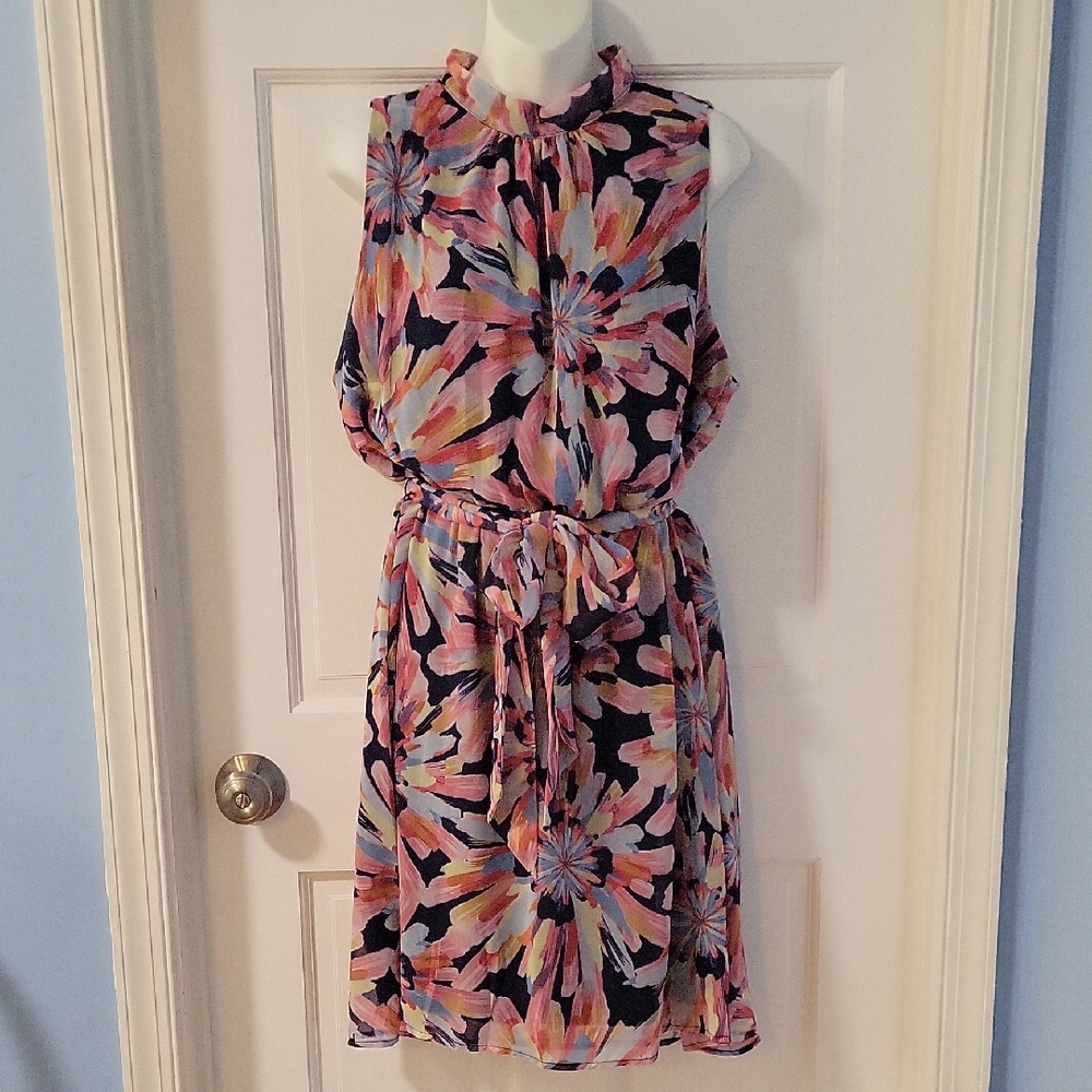 New York & Company Sweet Pea By Stacy Frati Floral Chiffon Dress
